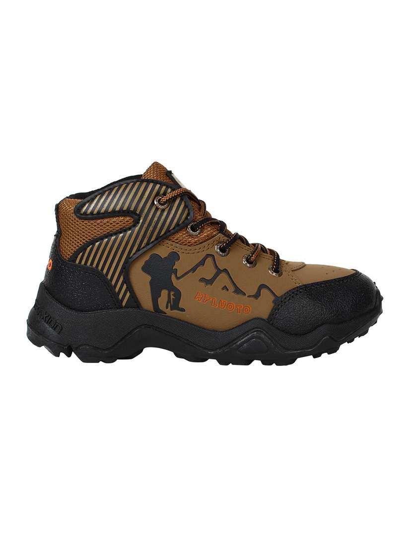 brown leatherette trekking shoe - 14880764 -  Standard Image - 1