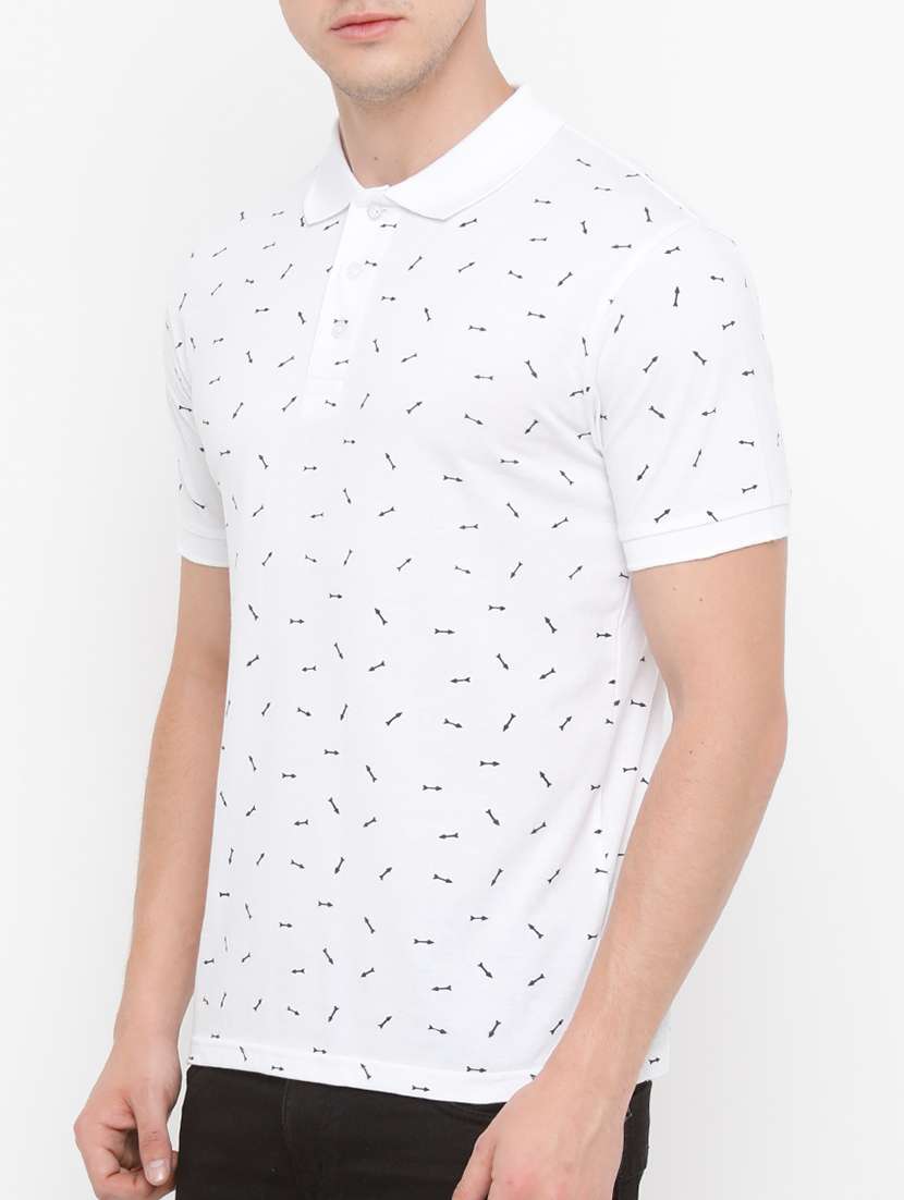 men printed polo neck  short sleeves t-shirt - 14882334 -  Standard Image - 1