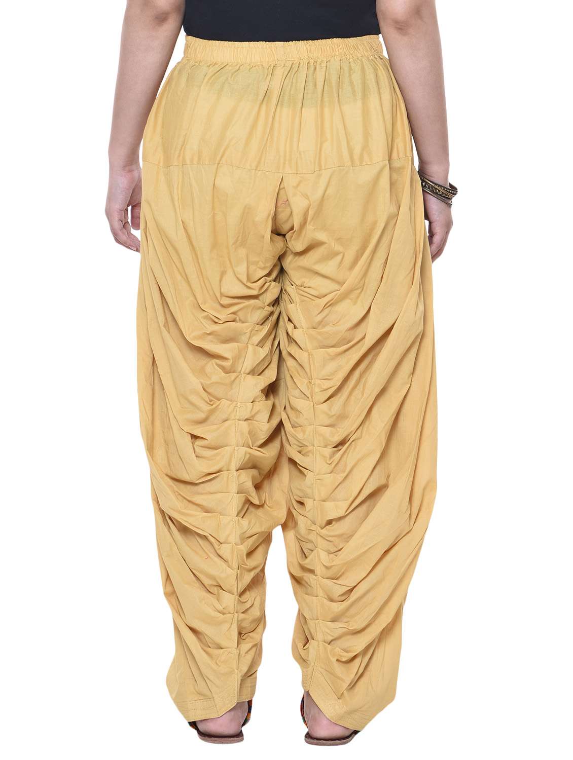 beige cotton blend patiyala salwars - 14885977 -  Standard Image - 1