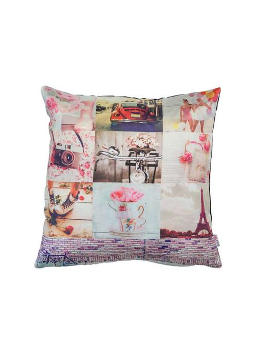 Pink Collage Cushion Cover