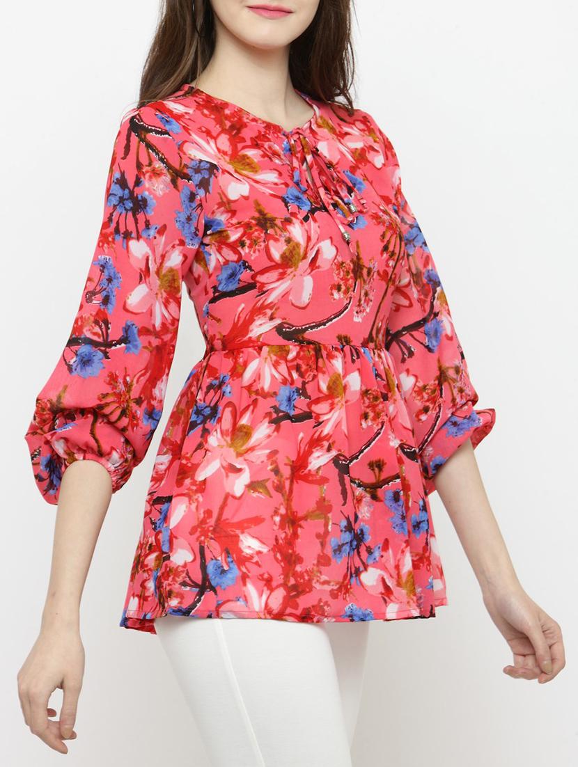multi colored georgette tunic - 14889430 -  Standard Image - 1