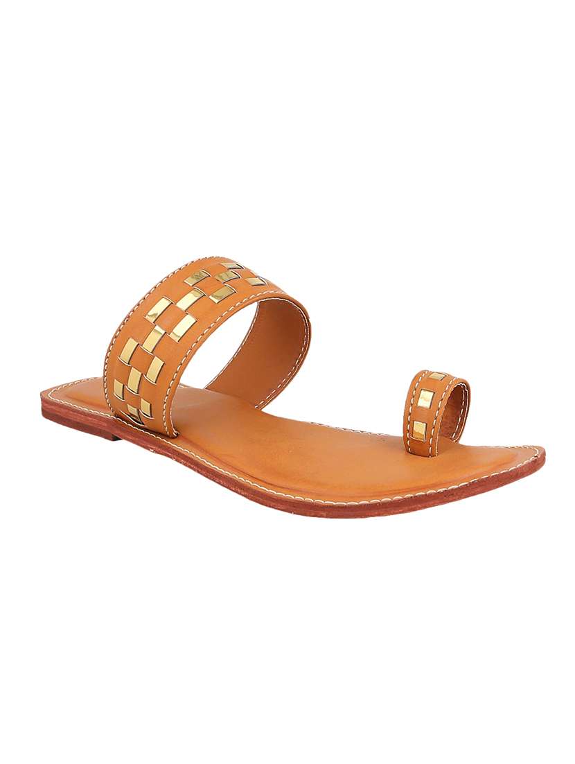 brown  toe separator  kolhapuri