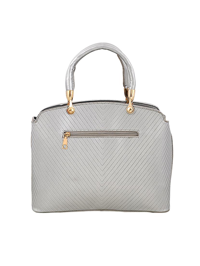 Silver Leatherette Handbag By Mark Keith Online Ping For Silver Leatherette Handbag 14898757 Zoom Image 2