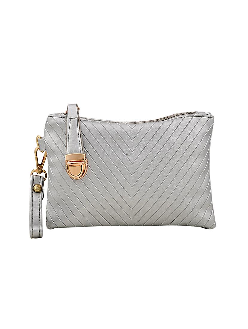 Silver Leatherette Handbag By Mark Keith Online Ping For Silver Leatherette Handbag 14898757 Zoom Image 5