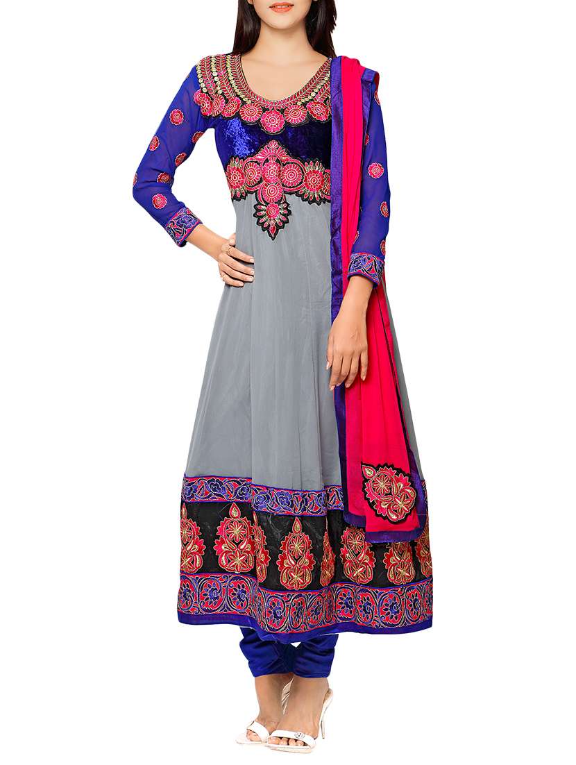 embroidered anarkali suits unstitched suit