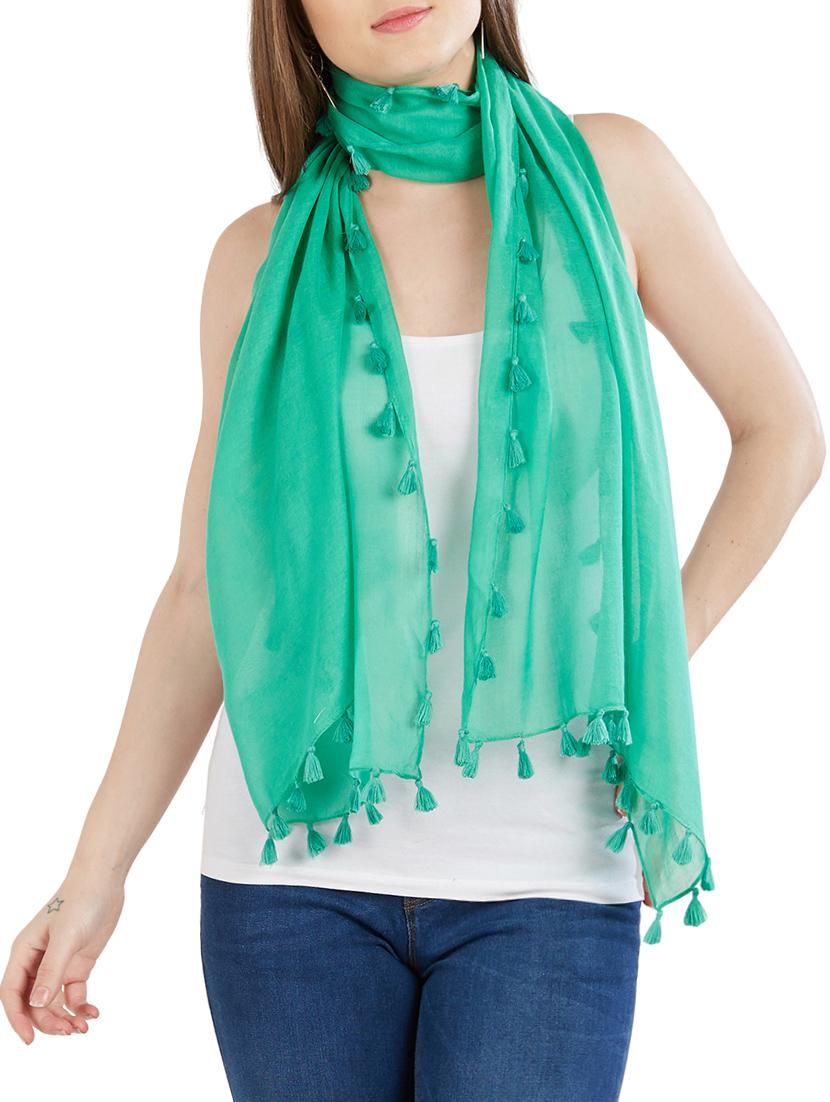 tassel detail solid stole - 14899652 -  Zoom Image - 0