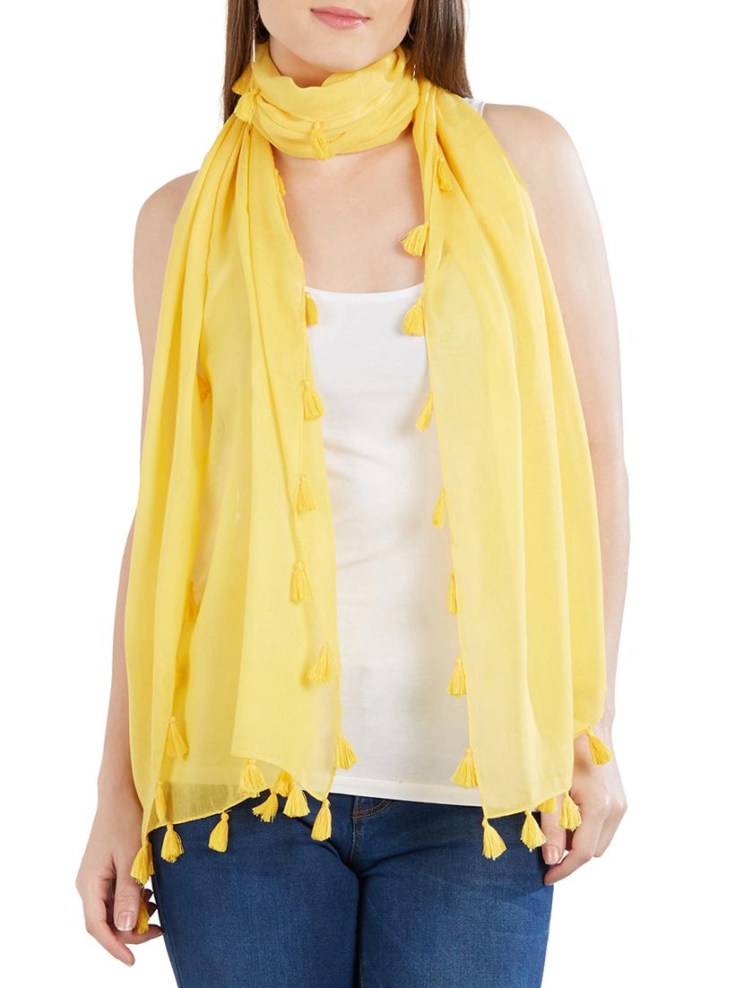 tassel detail solid stole - 14899653 -  Zoom Image - 0