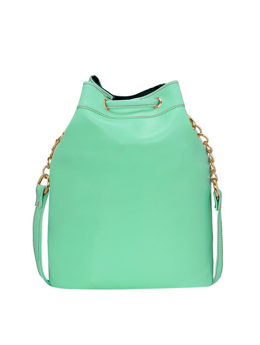 green leatherette (pu) sling bag - 14903033 -  Standard Image - 1