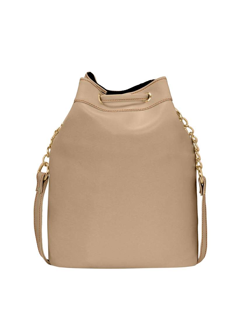 beige leatherette (pu) sling bag - 14903037 -  Standard Image - 1