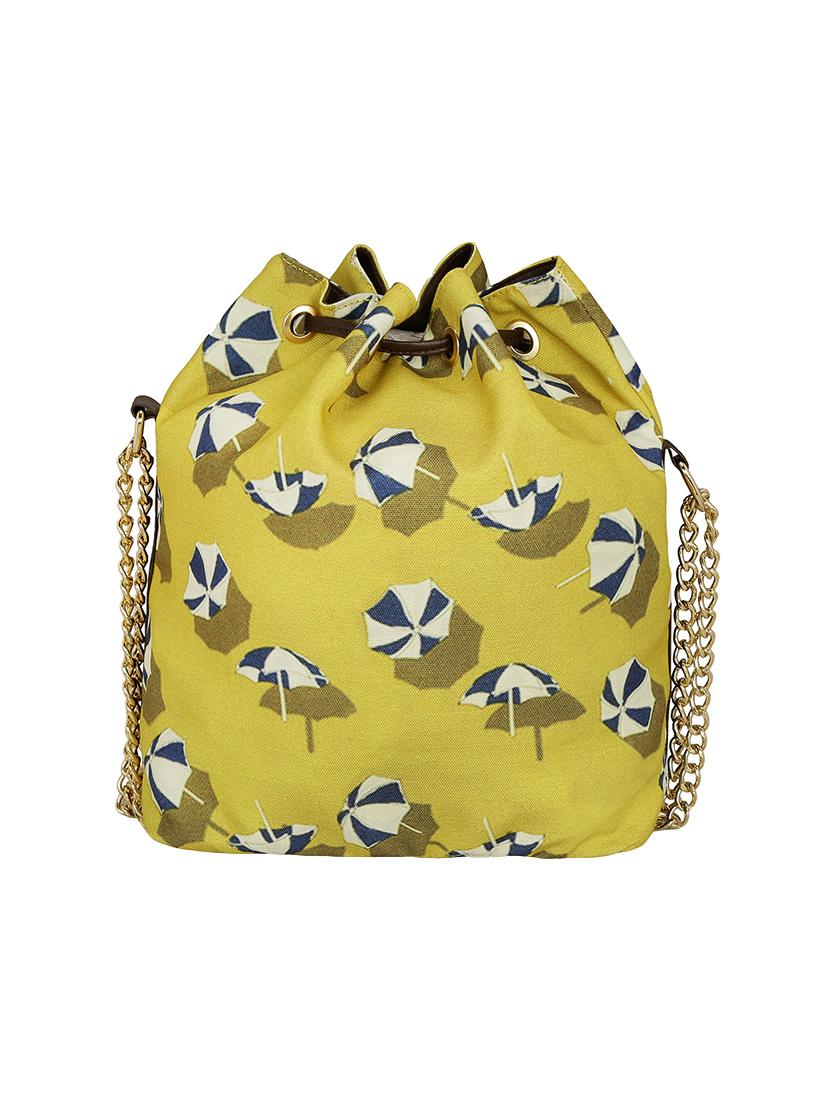 yellow canvas sling bag - 14903393 - Standard Image - 1