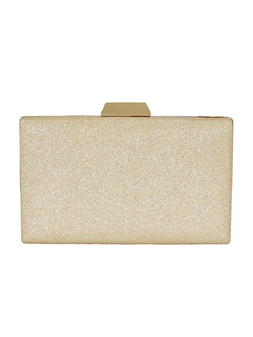 gold metal box clutch - 14903579 -  Standard Image - 1