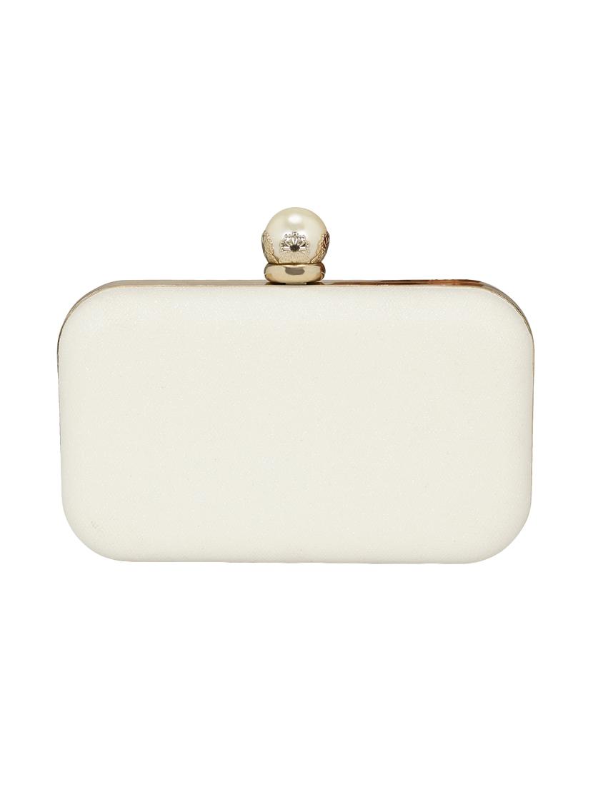 white metal box clutch - 14903583 -  Standard Image - 1