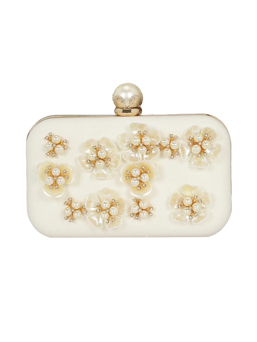 white metal box clutch - 14903583 - Standard Image - 4