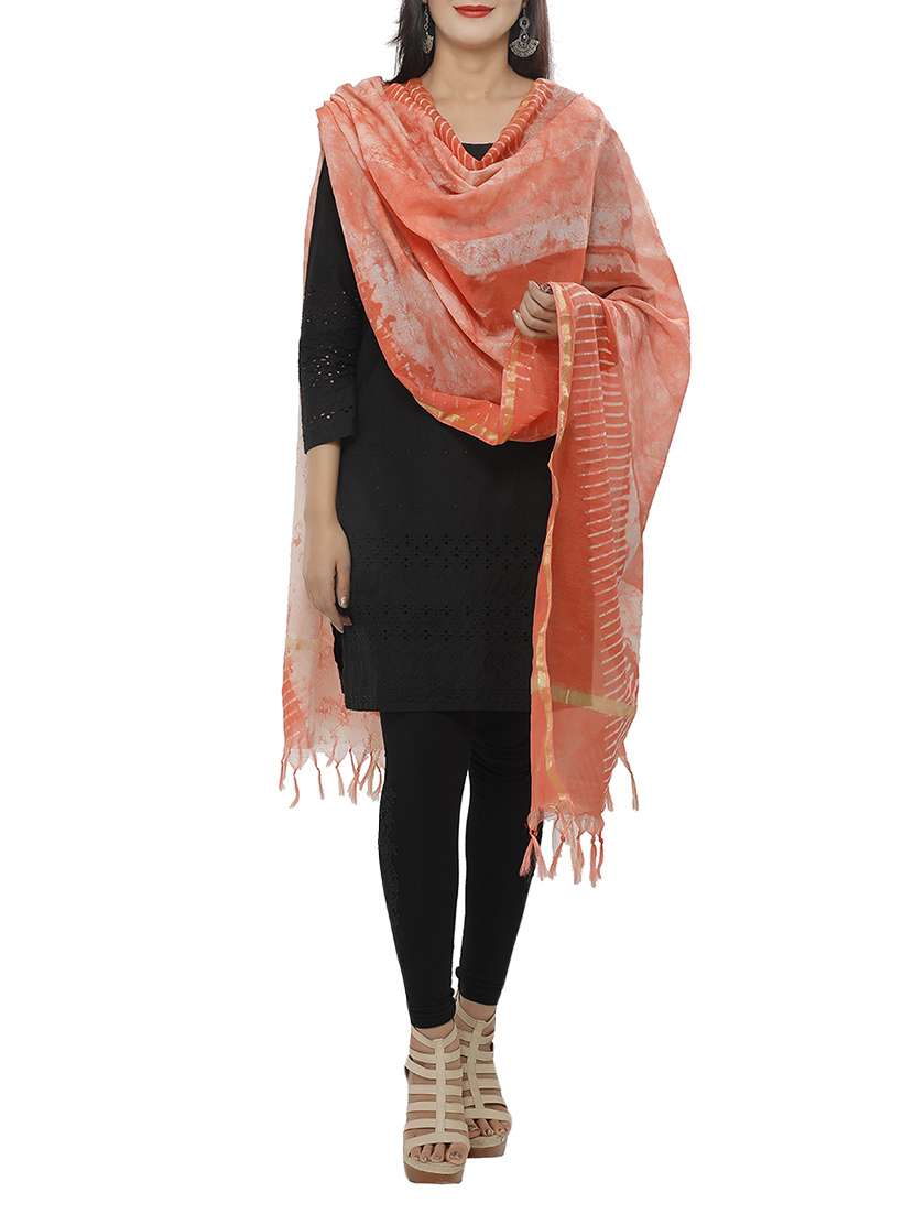 red chanderi dupatta