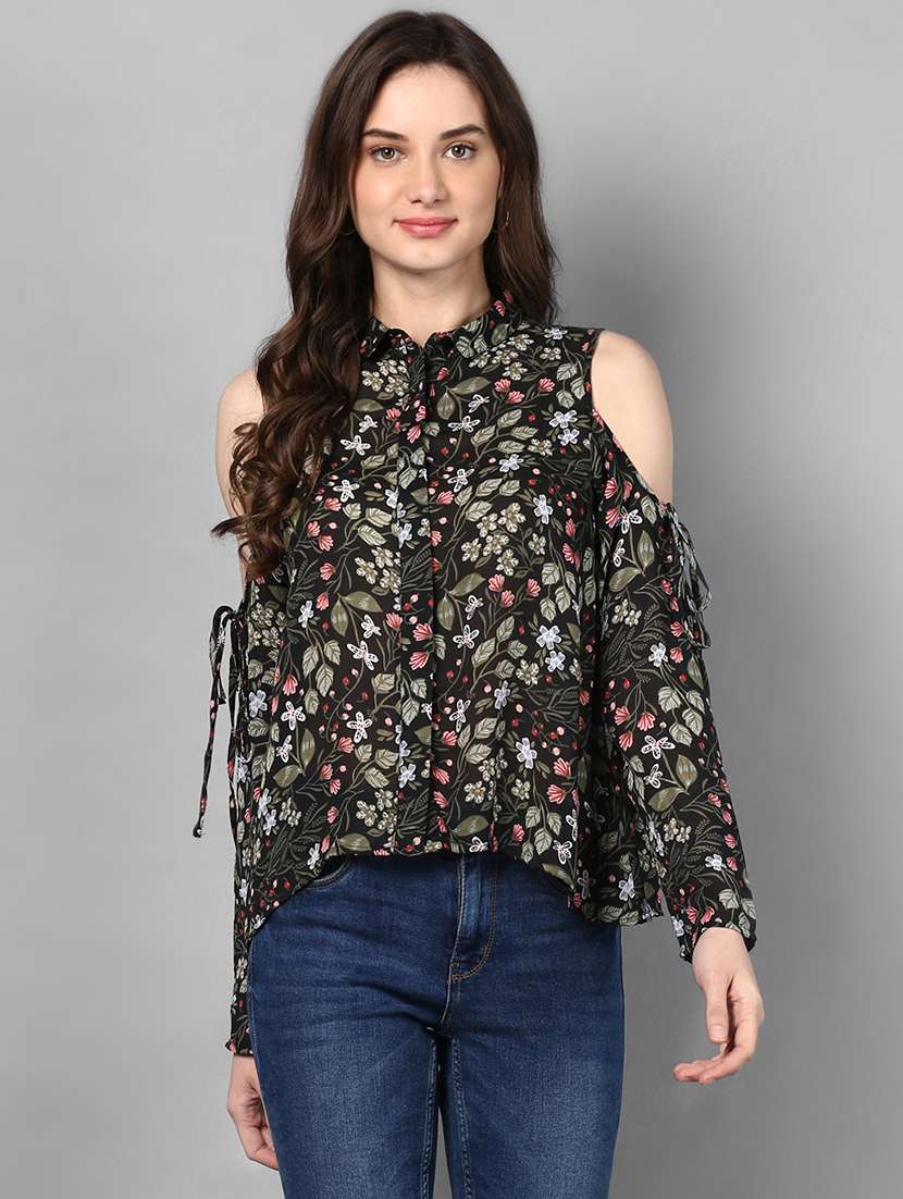 multi colored printed shirt