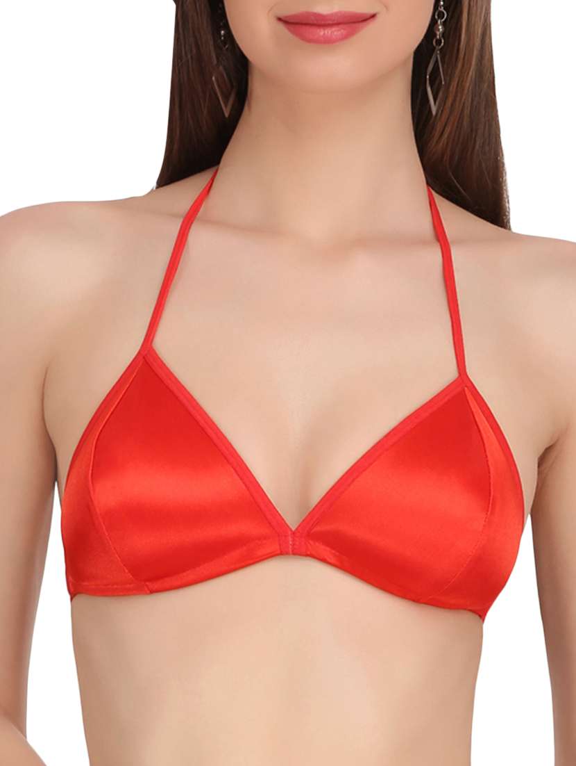 halter neck solid bra