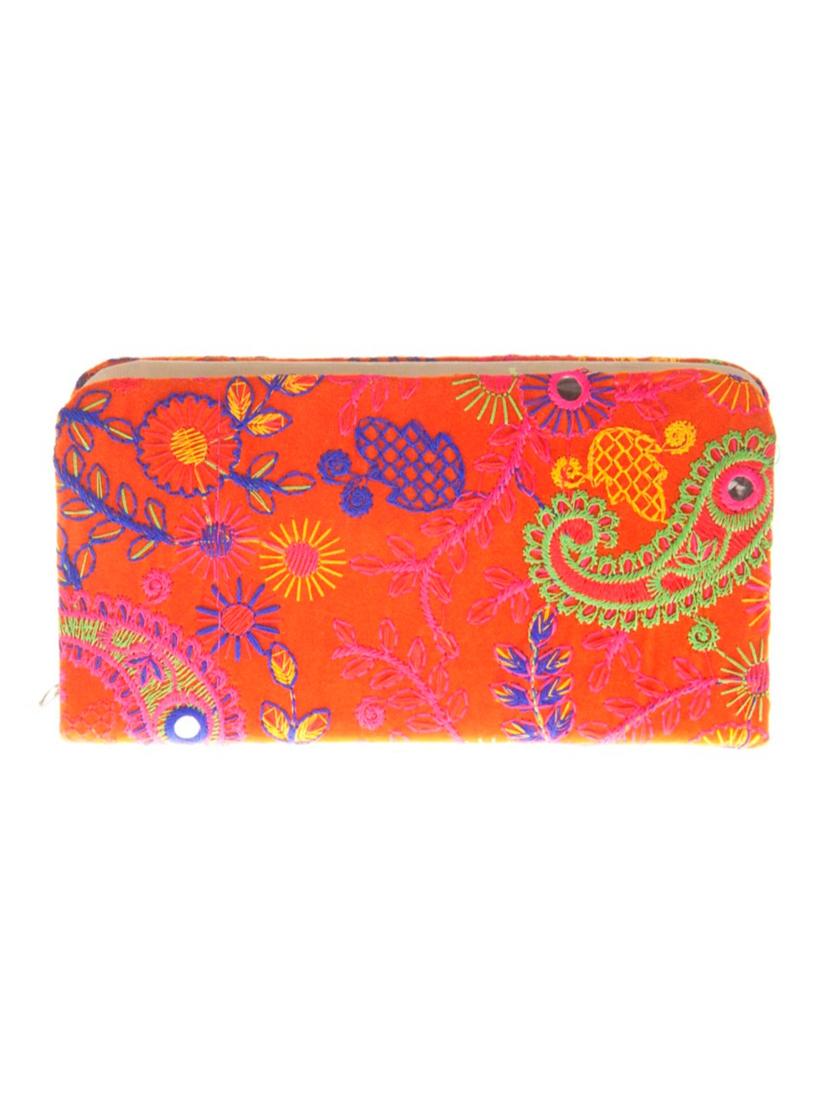 multi colored cotton minaudiere clutch - 14909729 - Standard Image - 1