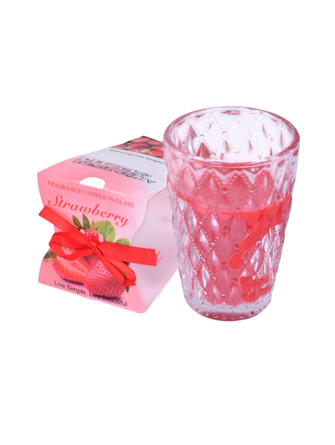 designer fragrance candle in glass
