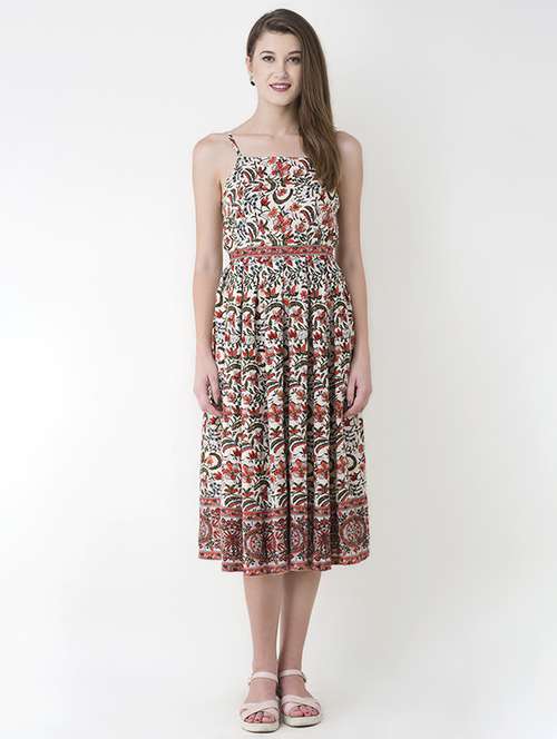 red printed a-line dress - 14913019 -  Standard Image - 0