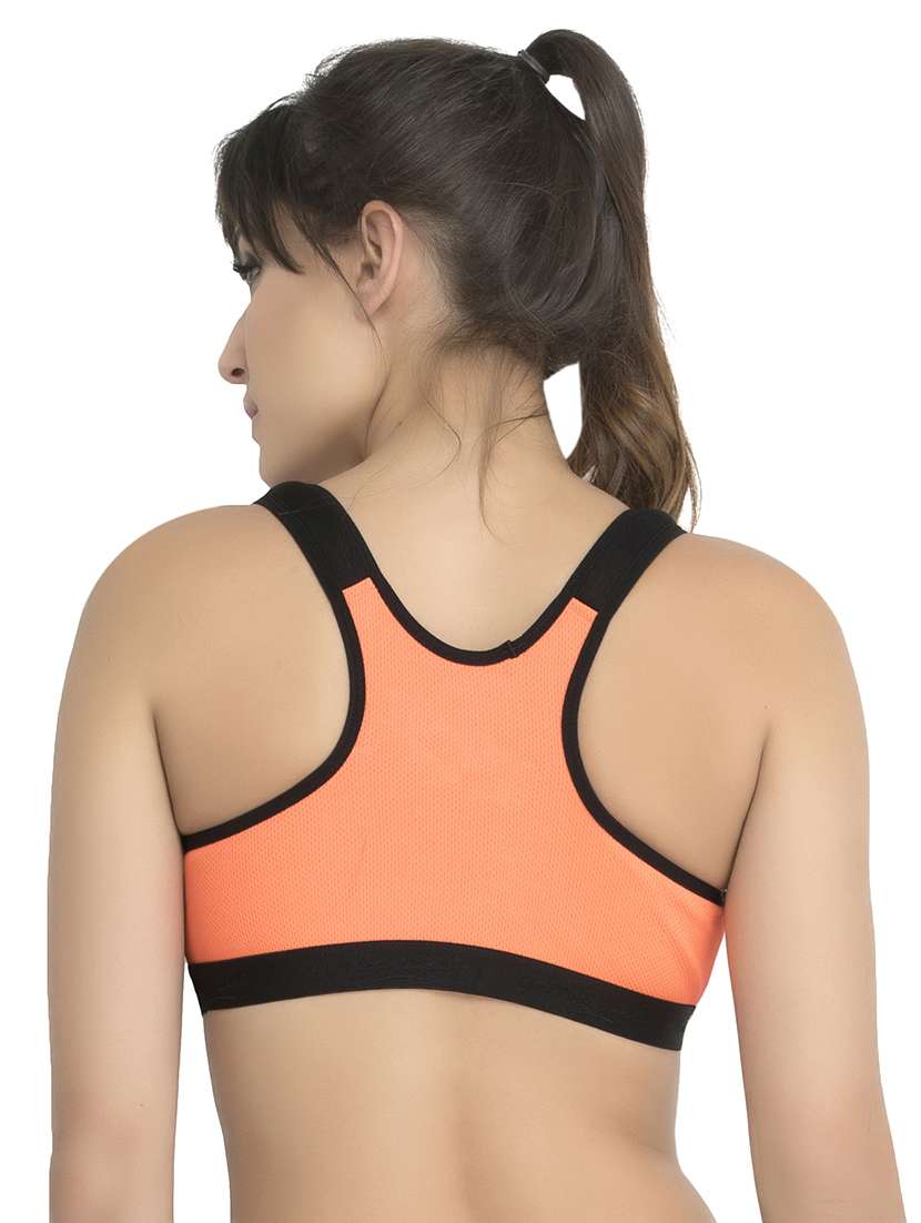 orange hosery sports bra - 14915286 - Standard Image - 1