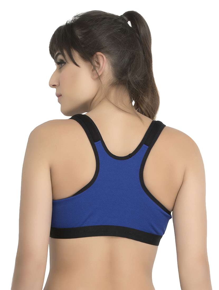 blue hosery sports bra - 14915289 -  Standard Image - 1