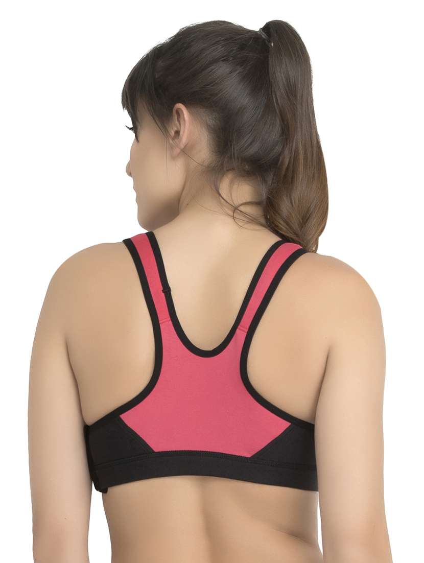 pink hosery sports bra - 14915291 -  Standard Image - 1