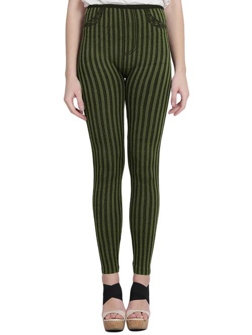 green striped cotton jegging - 14915601 - Standard Image - 0