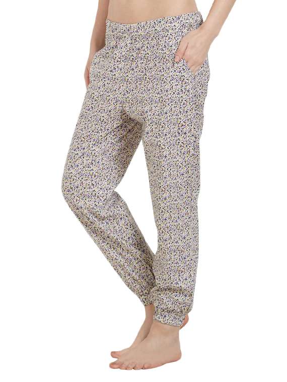 grey printed cotton pajama - 14921003 - Standard Image - 1