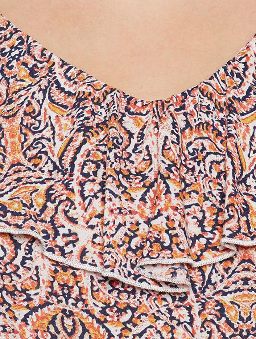 orange printed blouson dress - 14929517 - Standard Image - 4