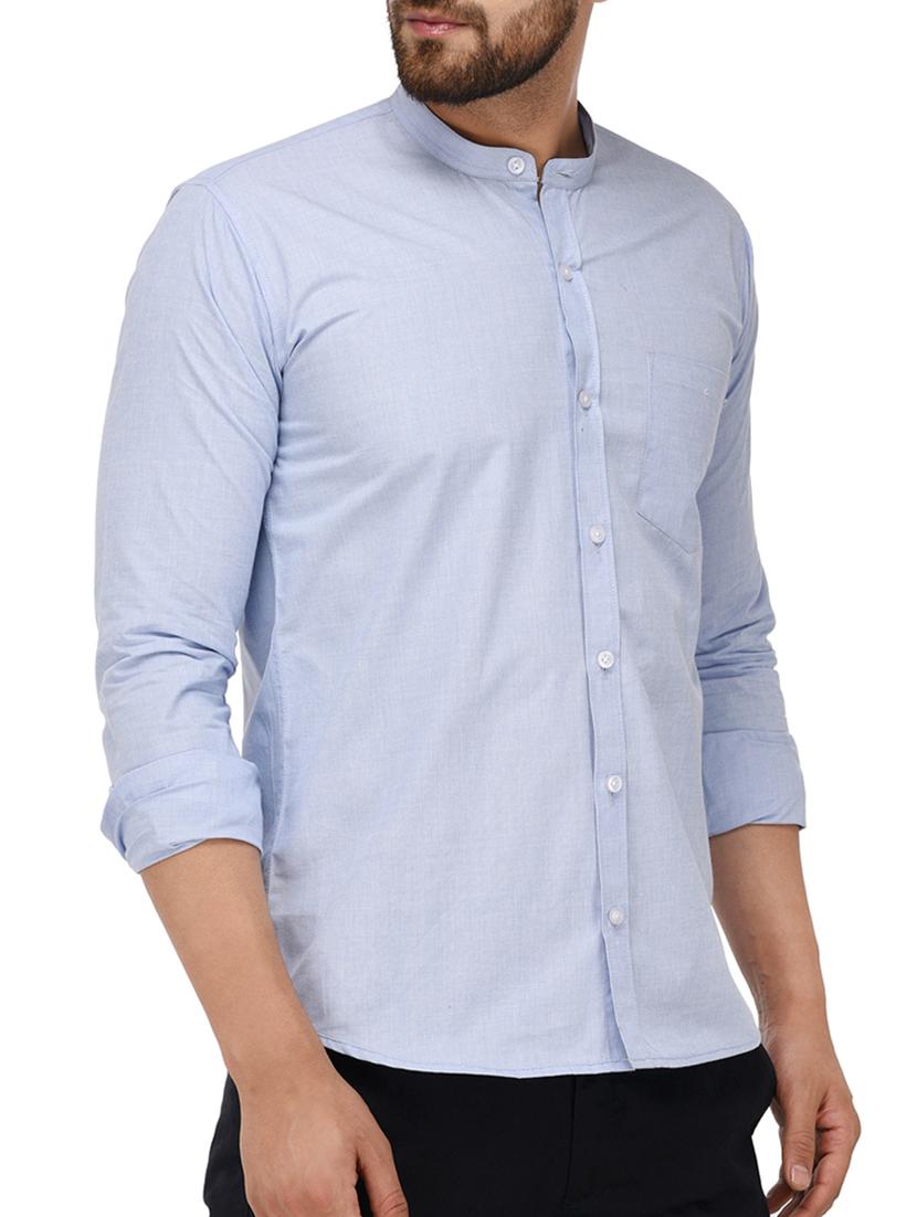 light blue cotton casual shirt - 14929637 -  Standard Image - 1