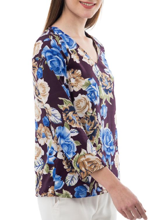 women's straight v neck top - 14930606 -  Standard Image - 1