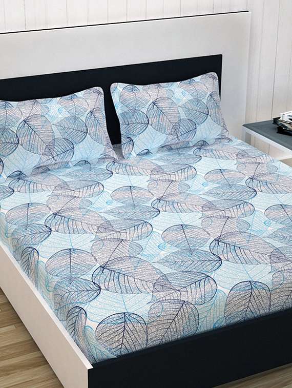 100% cotton double bedsheet with 2 pillow covers