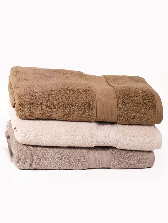 set of 3 cotton bath towel