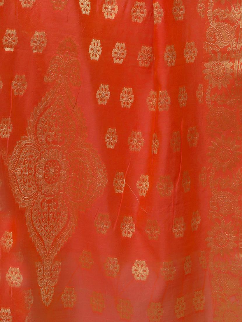 peach chanderi dupatta - 14934992 - Standard Image - 1