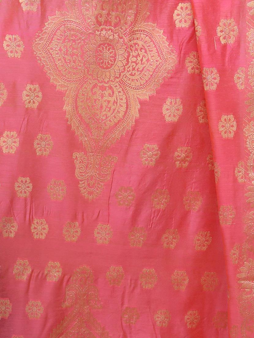 pink chanderi dupatta - 14934994 -  Standard Image - 1