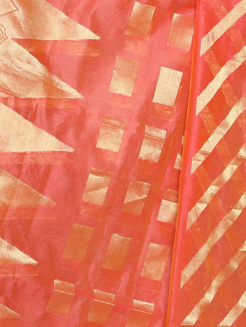 peach chanderi dupatta - 14935000 -  Standard Image - 1