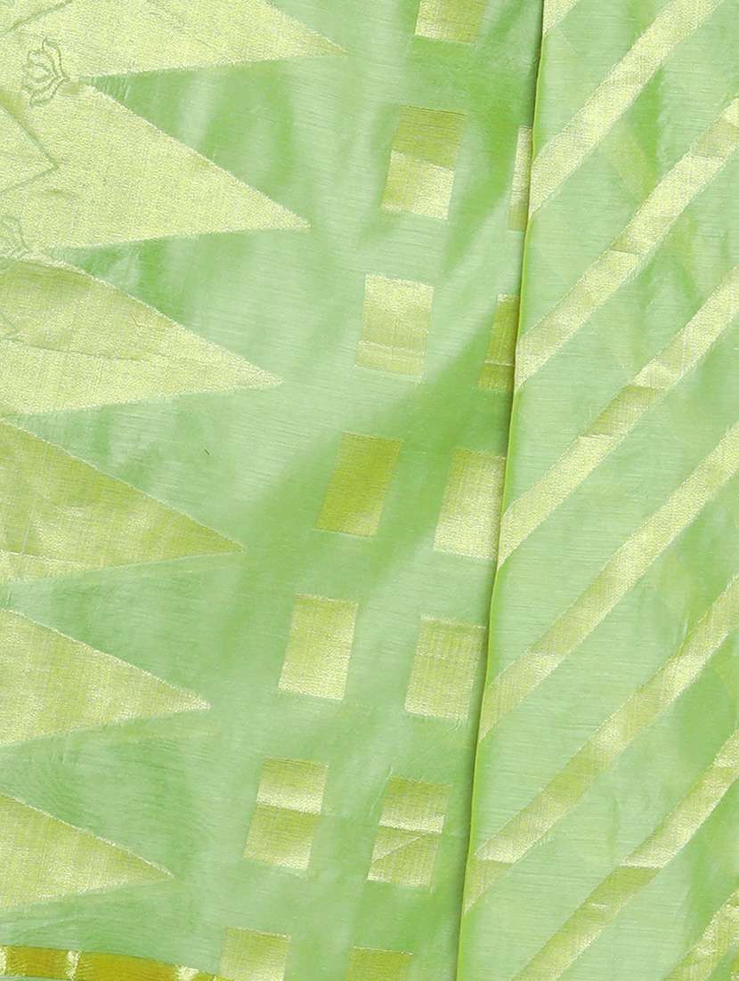 green chanderi dupatta - 14935001 -  Standard Image - 1