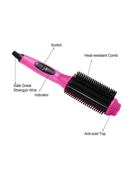 nova hair auto straightener curler comb nhc-8810 hair straightener brush