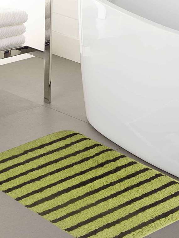 100% cotton bath mat  with anti skid & rubber backing