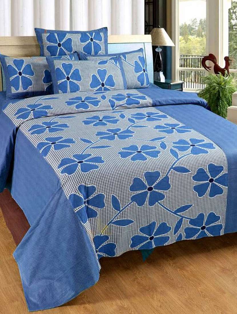 100% cotton double bedsheet with 2 pillow covers