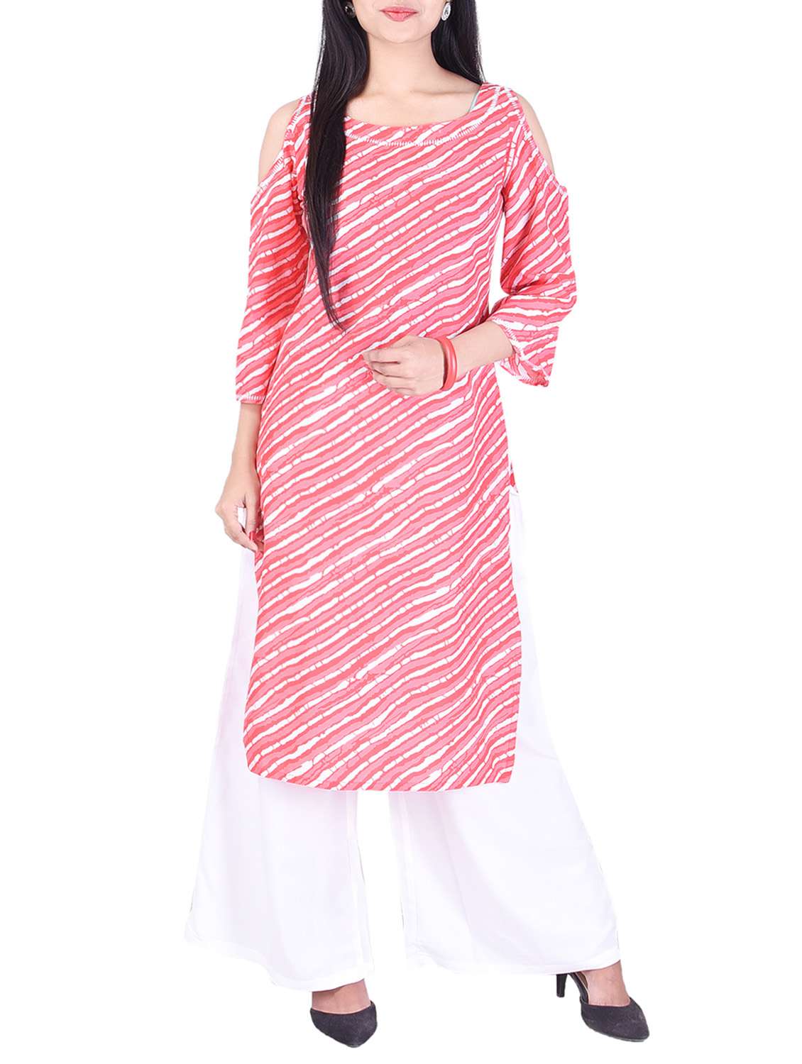 pink cotton straight kurta