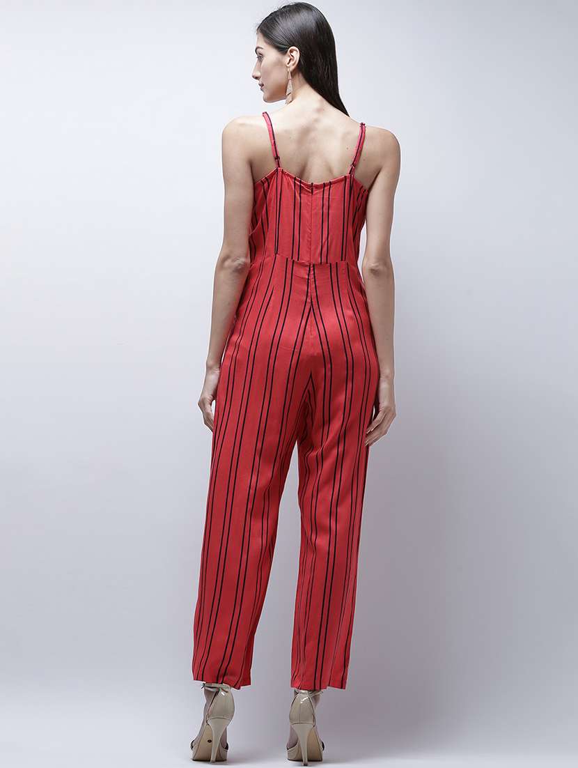 Striped Full Leg Cami Jumpsuit