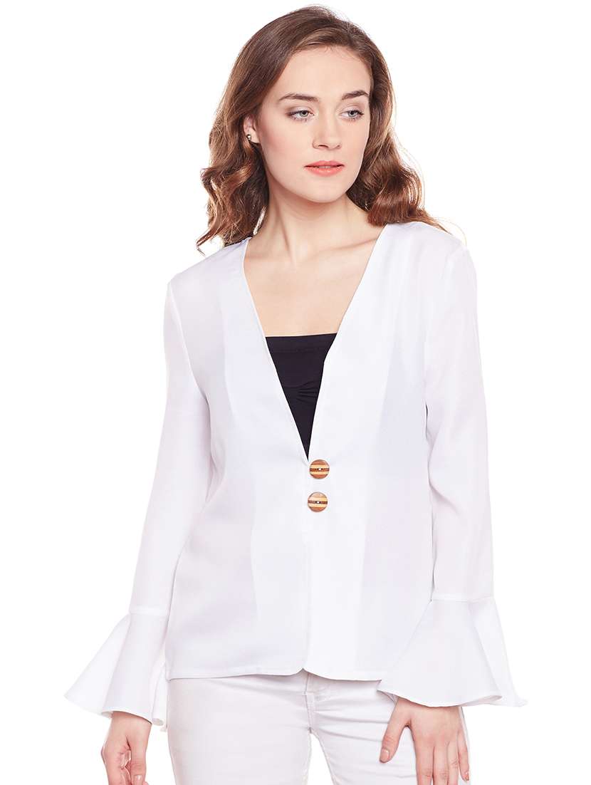 white solid summer jacket