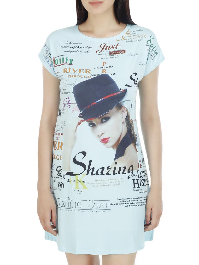 blue printed sleepshirt - 14946795 -  Standard Image - 1