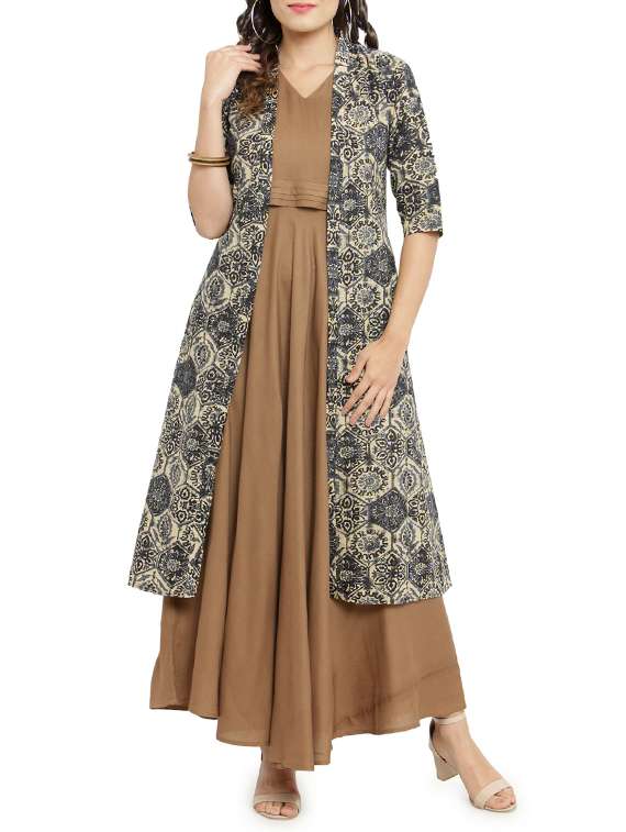 pintucks layered kurta