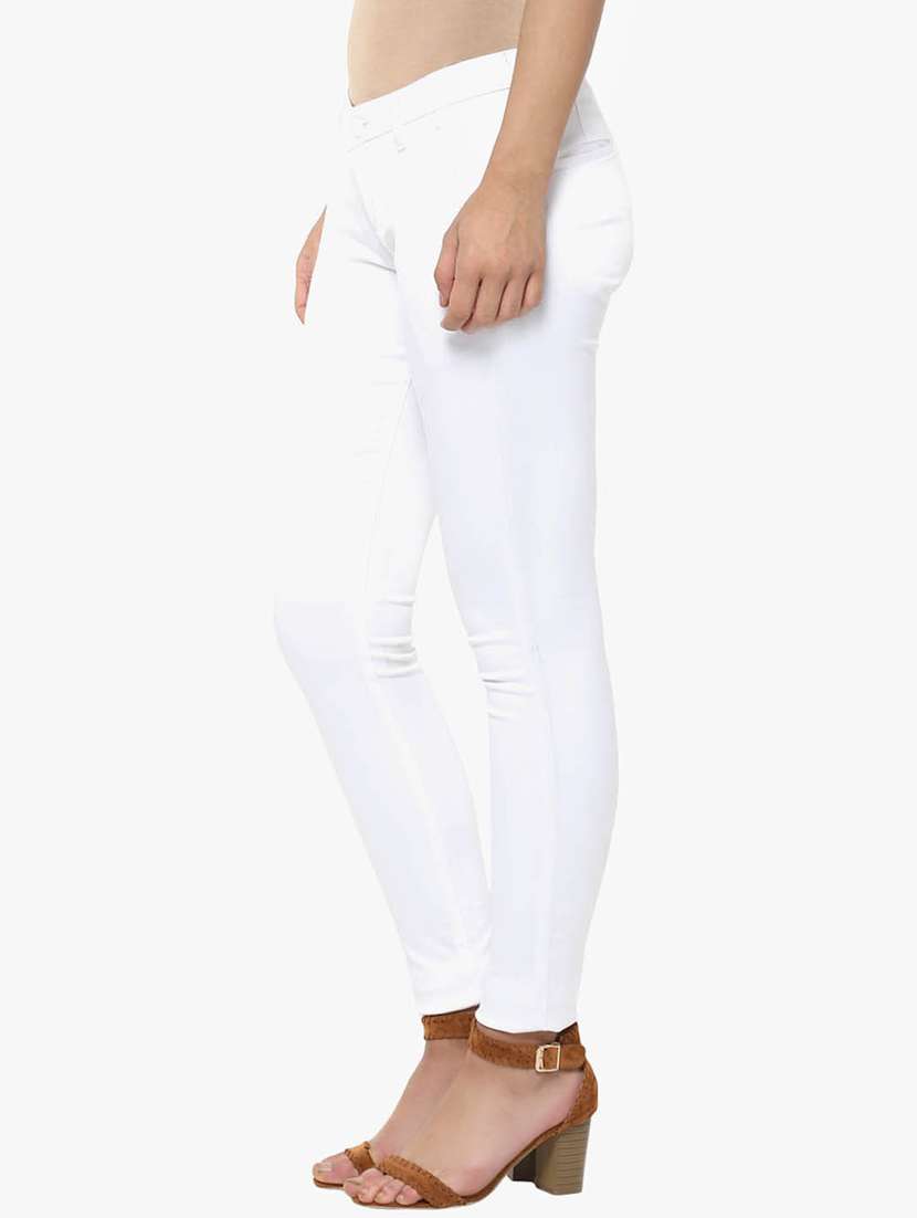 white solid low rise jean - 14954876 -  Standard Image - 1