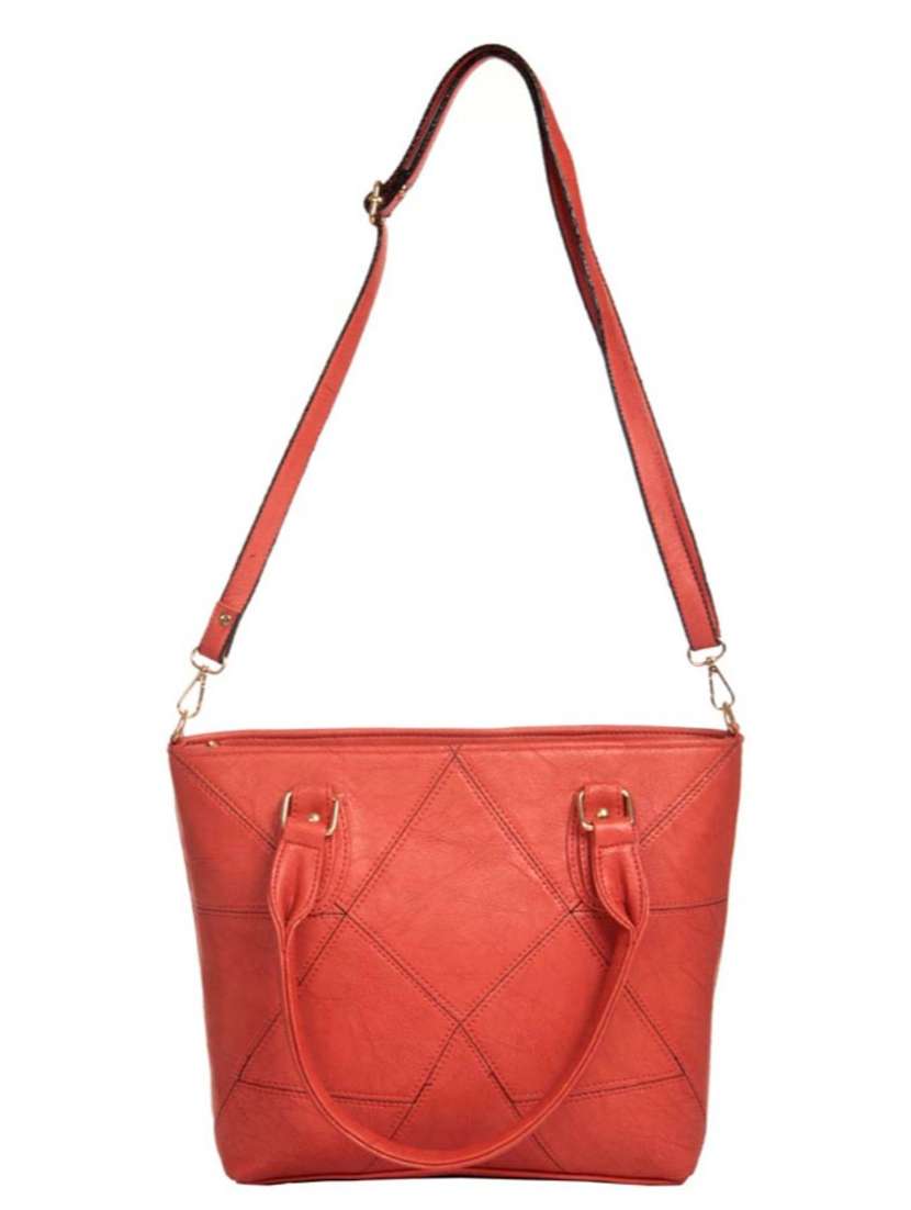 pink leatherette(pu) regular handbag - 14956613 - Standard Image - 4