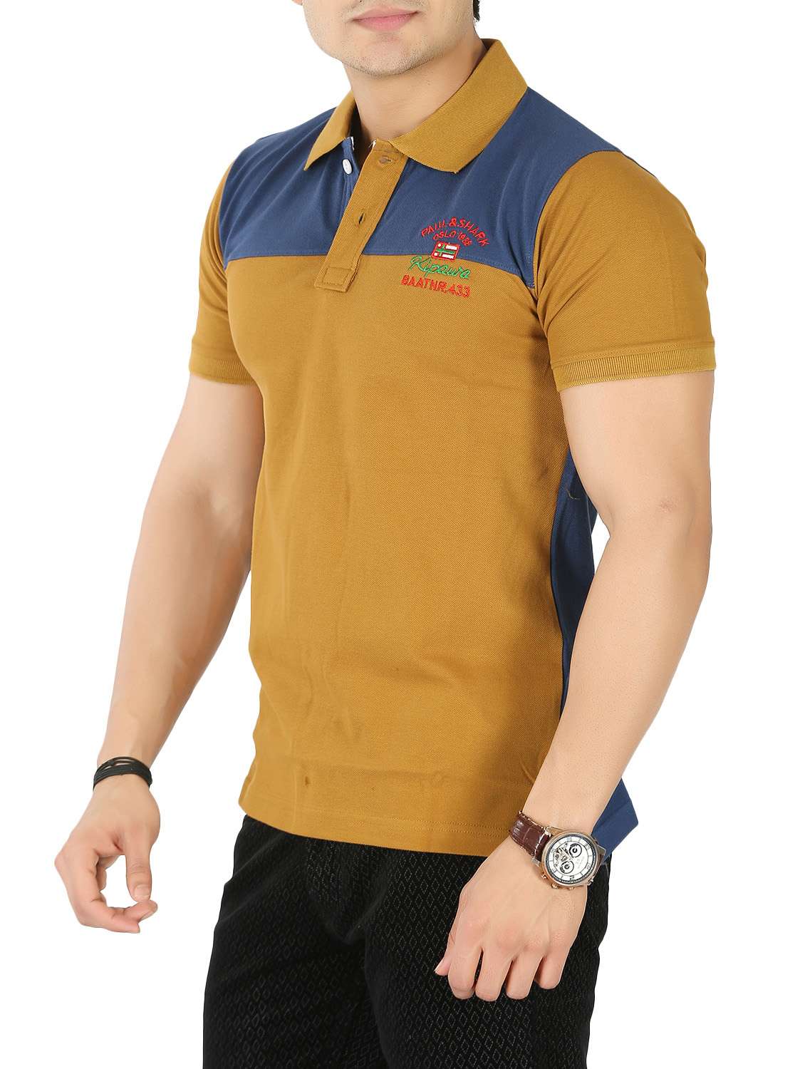 mustard cotton t-shirt - 14959689 - Standard Image - 1