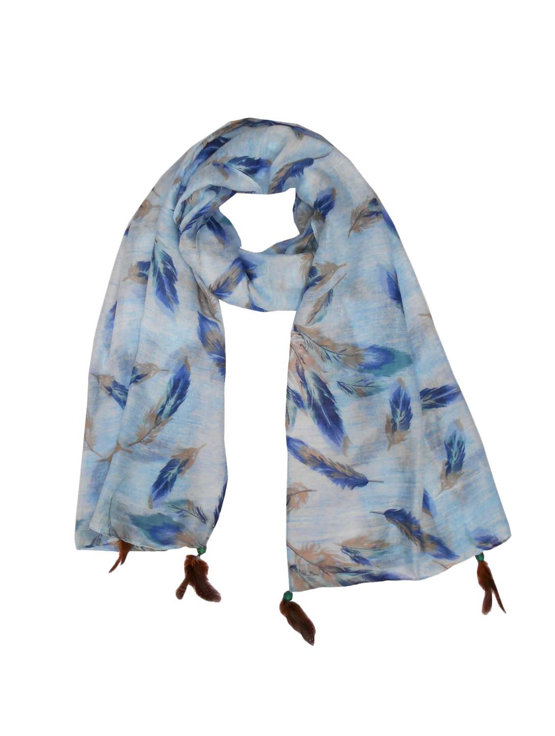 blue polyester scarf