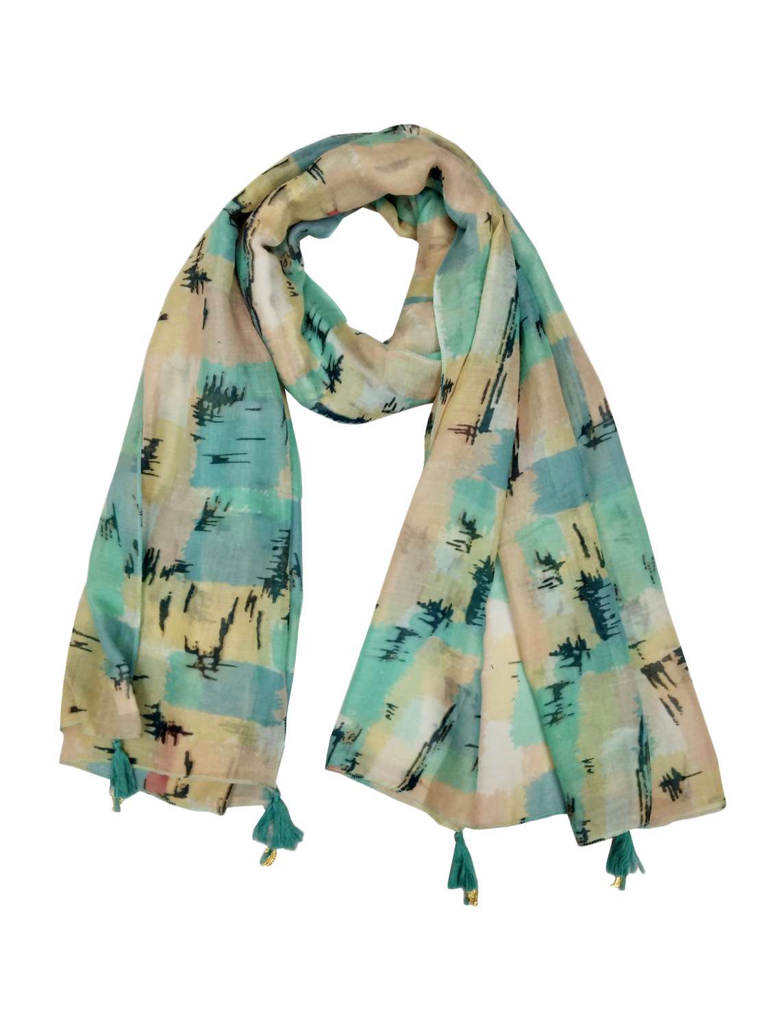 multi colored polyester scarf